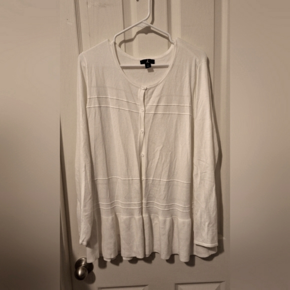 Jason Wu White Cardigan Sweater Size 1X
